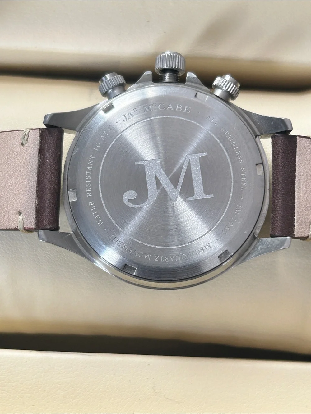 James McCabe Baja Mecha-Quartz Chronograph Watch JM-1038 Leather